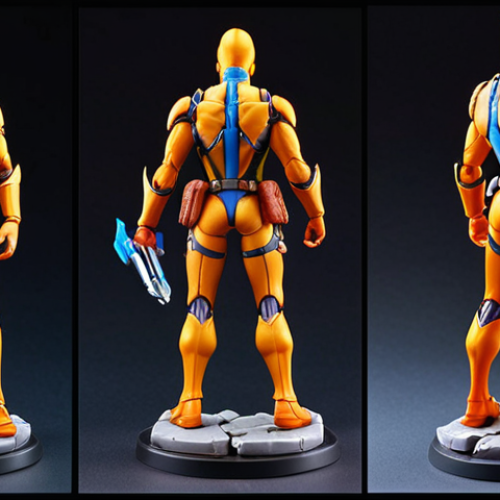 Home 4 **A meticulously crafted, limited edition action figure of a popular video game character, displayed in its original, high-quality packaging. Emphasize the figure's detailed design and vibrant colors.**